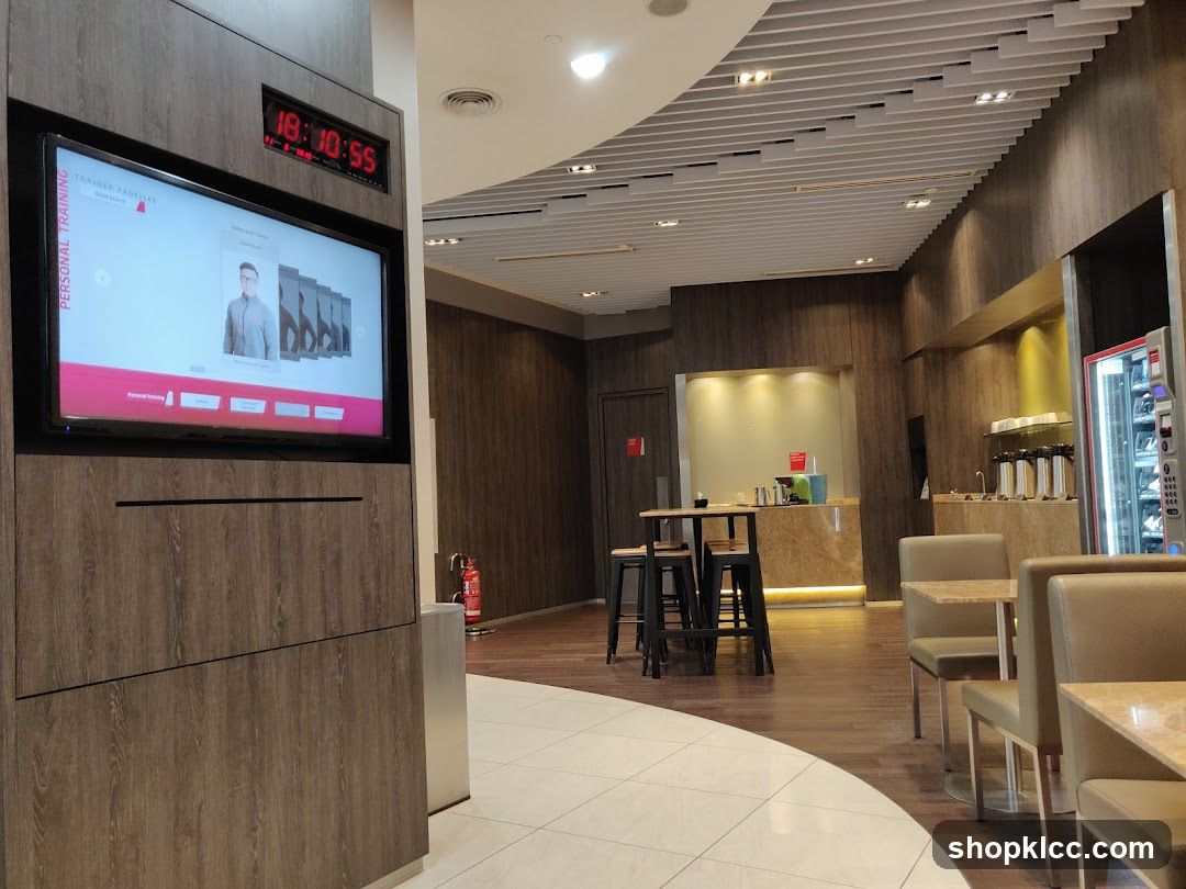 Digital display and lounge area