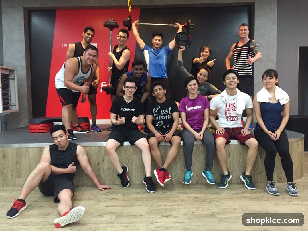 Group of people in a gym