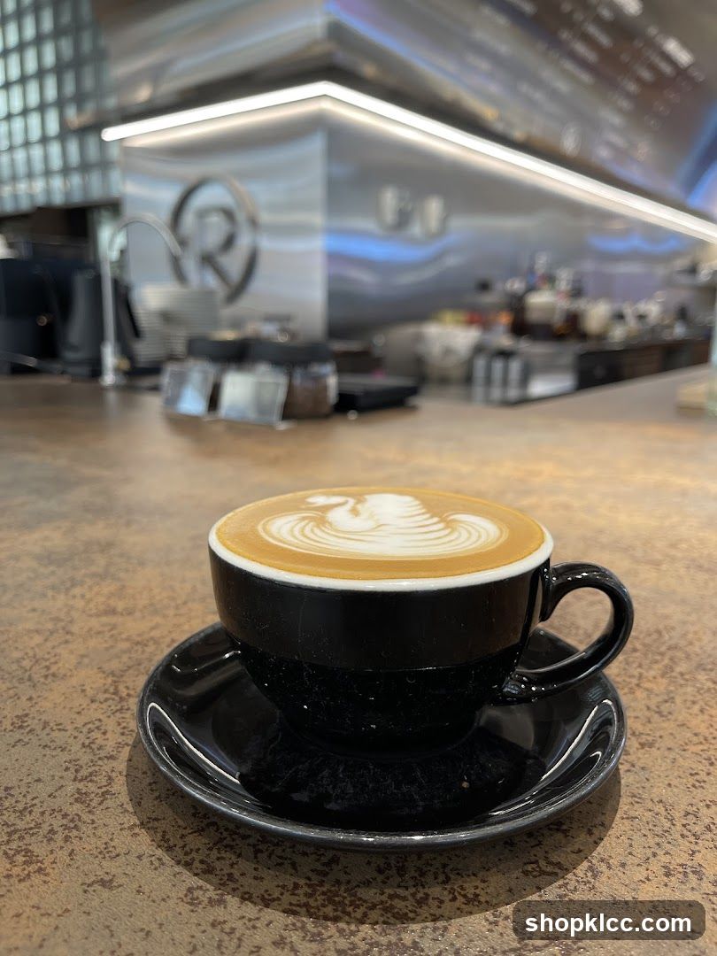 Latte art coffee
