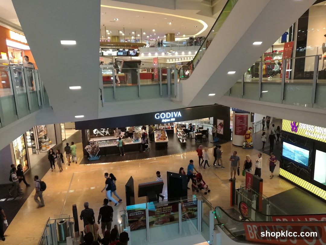 Mall Interior with Godiva Store