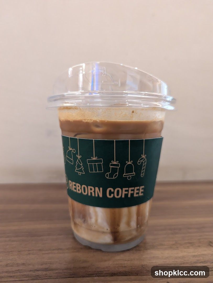 Iced Coffee with Holiday Sleeve