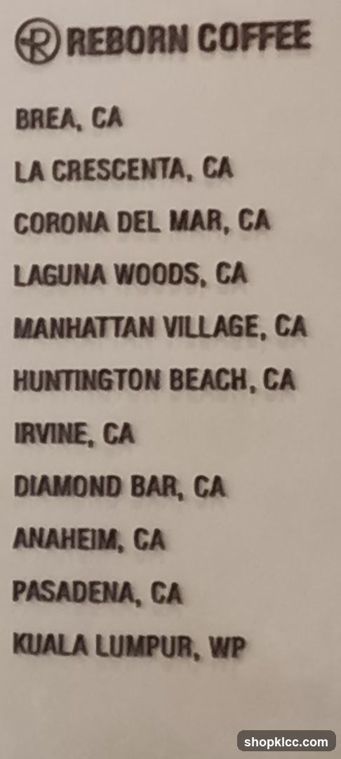 Reborn Coffee Locations