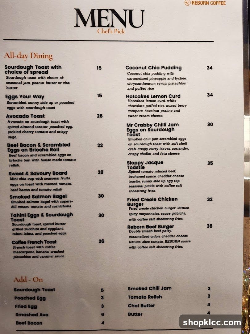 MENU Chef's Pick