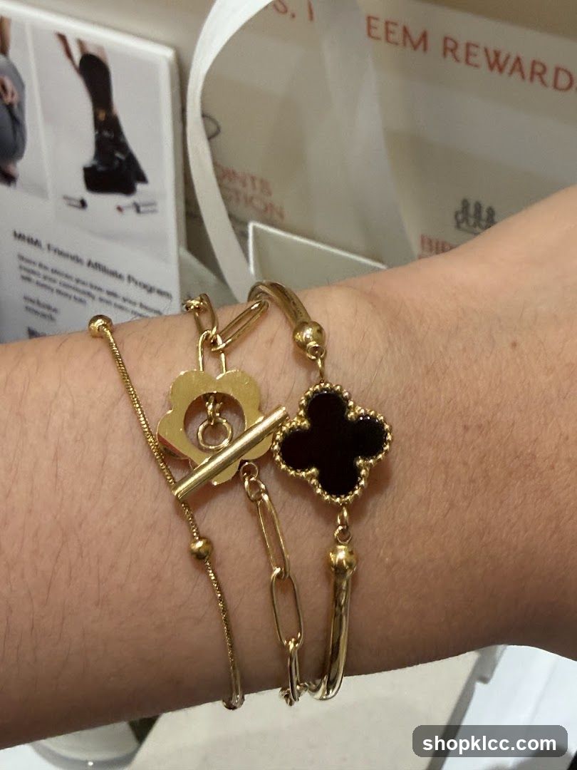 Bracelets on wrist