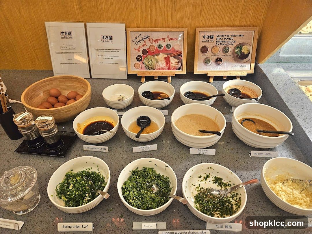 Shabu Shabu Dipping Sauce Station