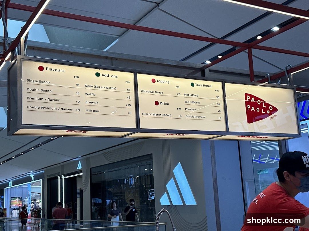 Paolo Paolo Gelato Menu