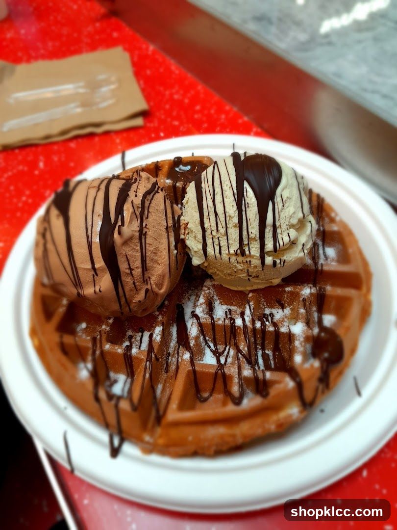 Waffle with Ice Cream
