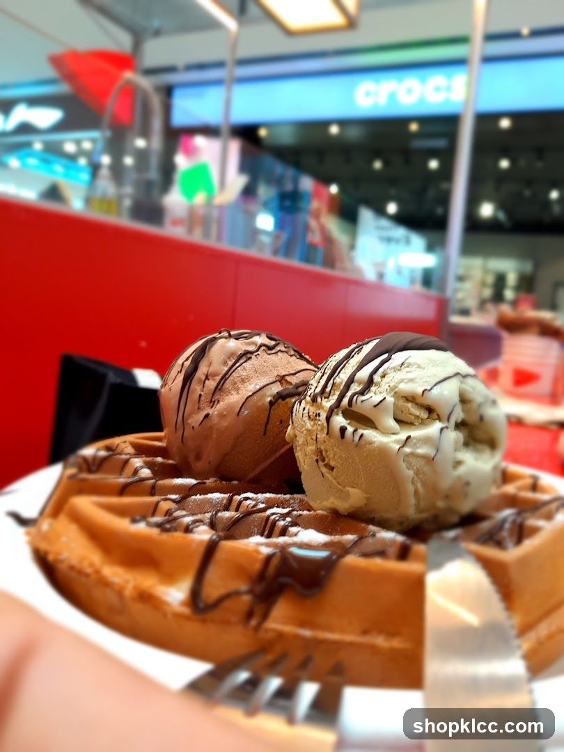 Waffle with Ice Cream