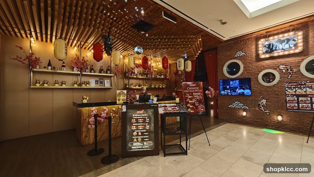 Restaurant Interior with Buffet Menus