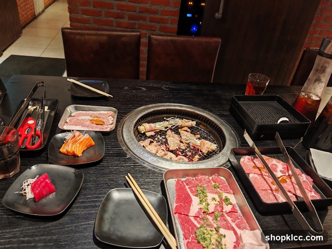 Table with Korean BBQ ingredients
