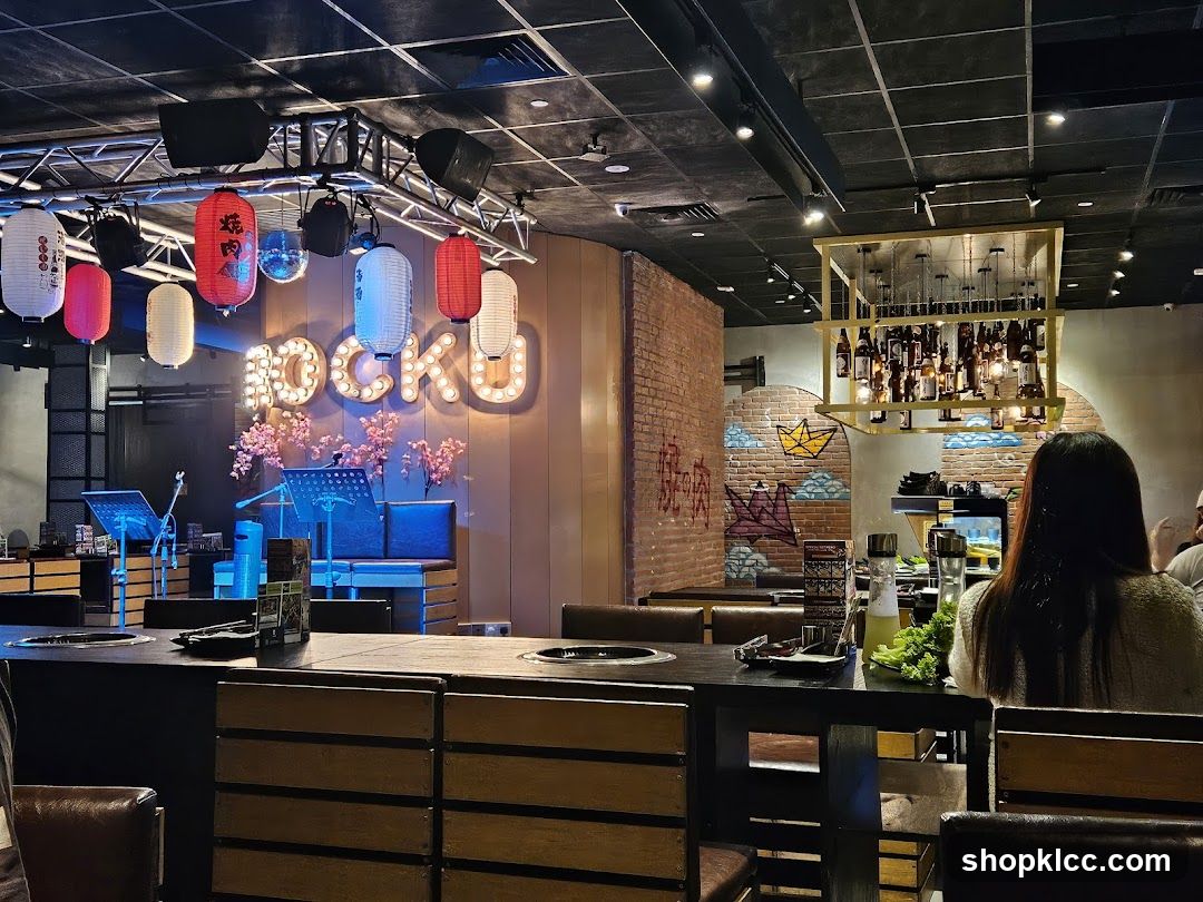 Restaurant Interior with Stage and Bar