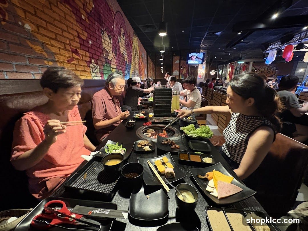 People dining at a restaurant