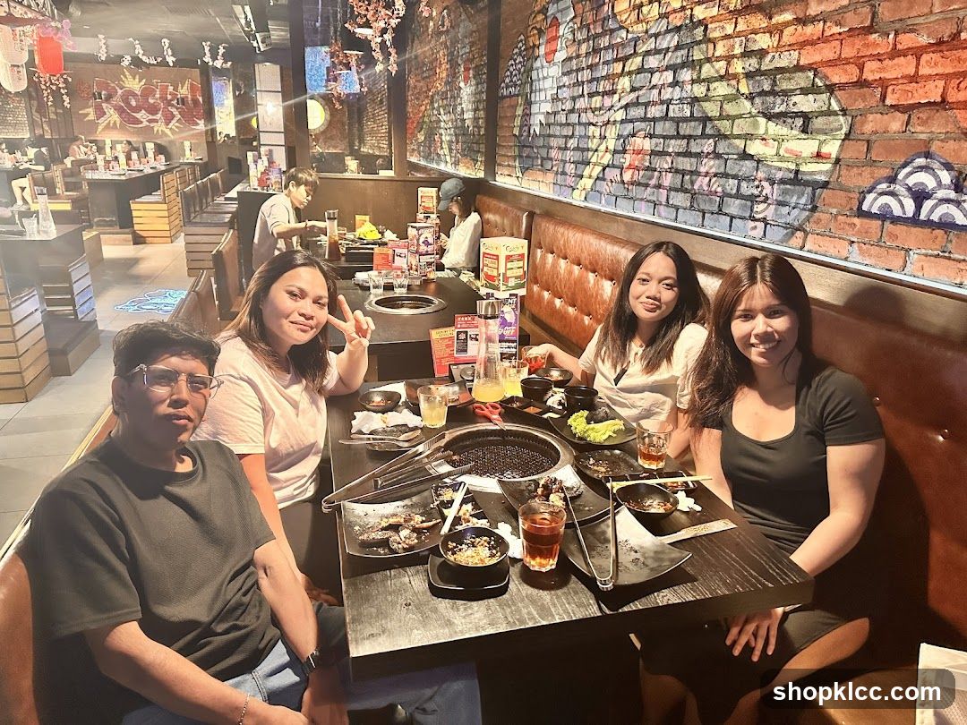 Group enjoying a meal at a restaurant
