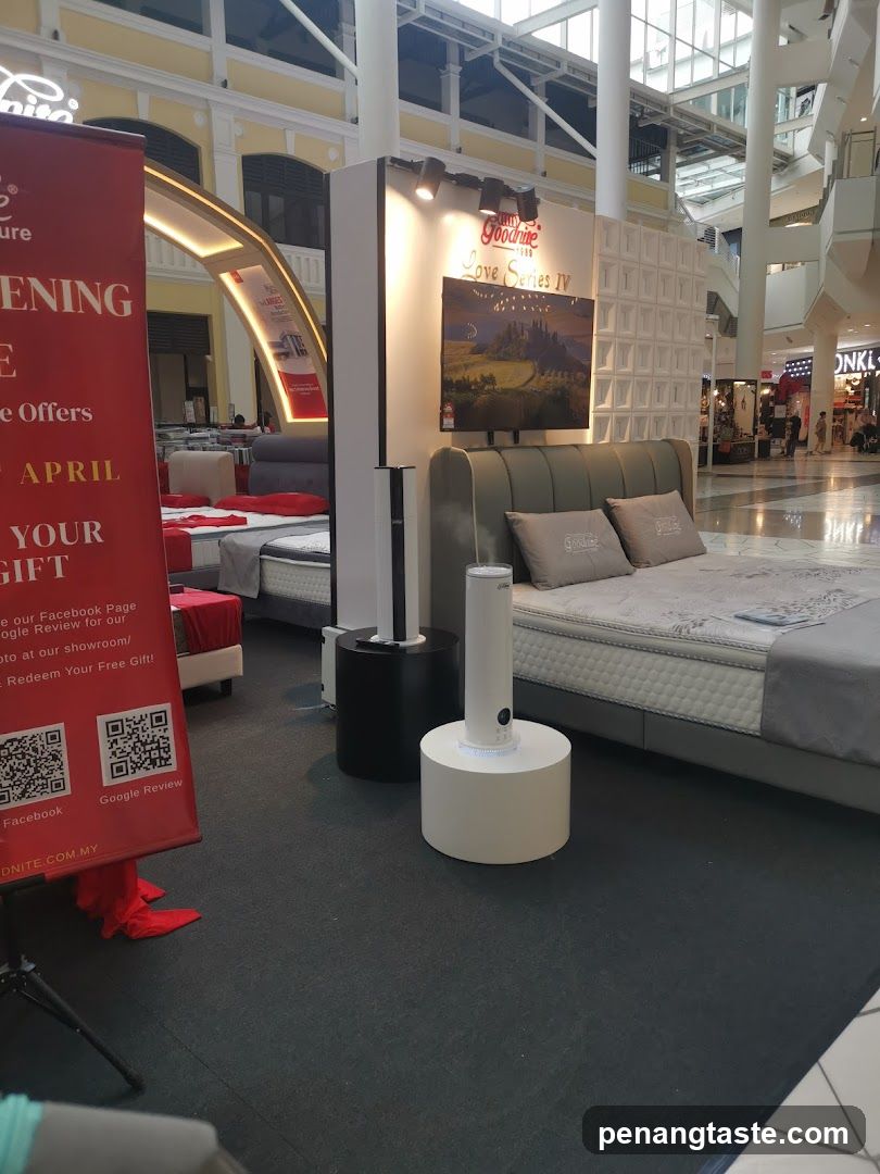 Bedding showroom display