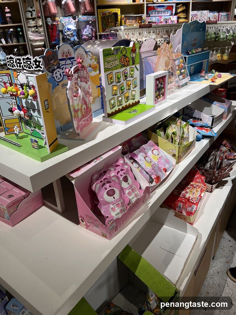 Display of toys and merchandise
