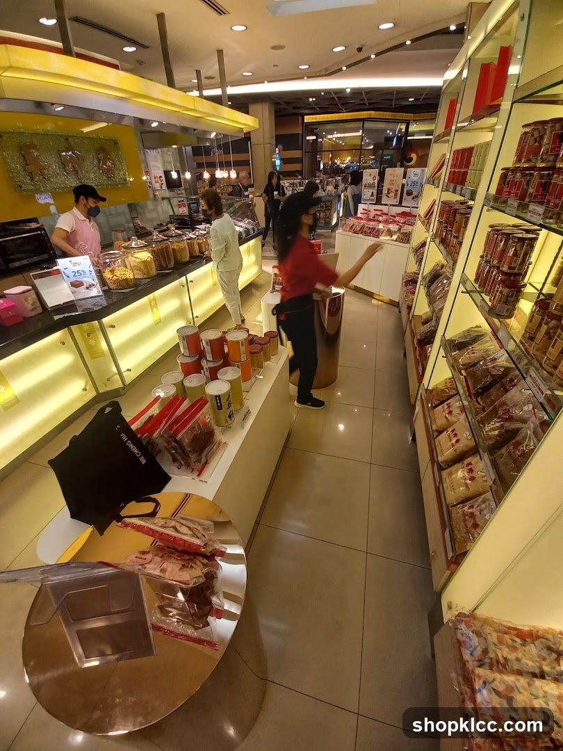 Interior of a food store