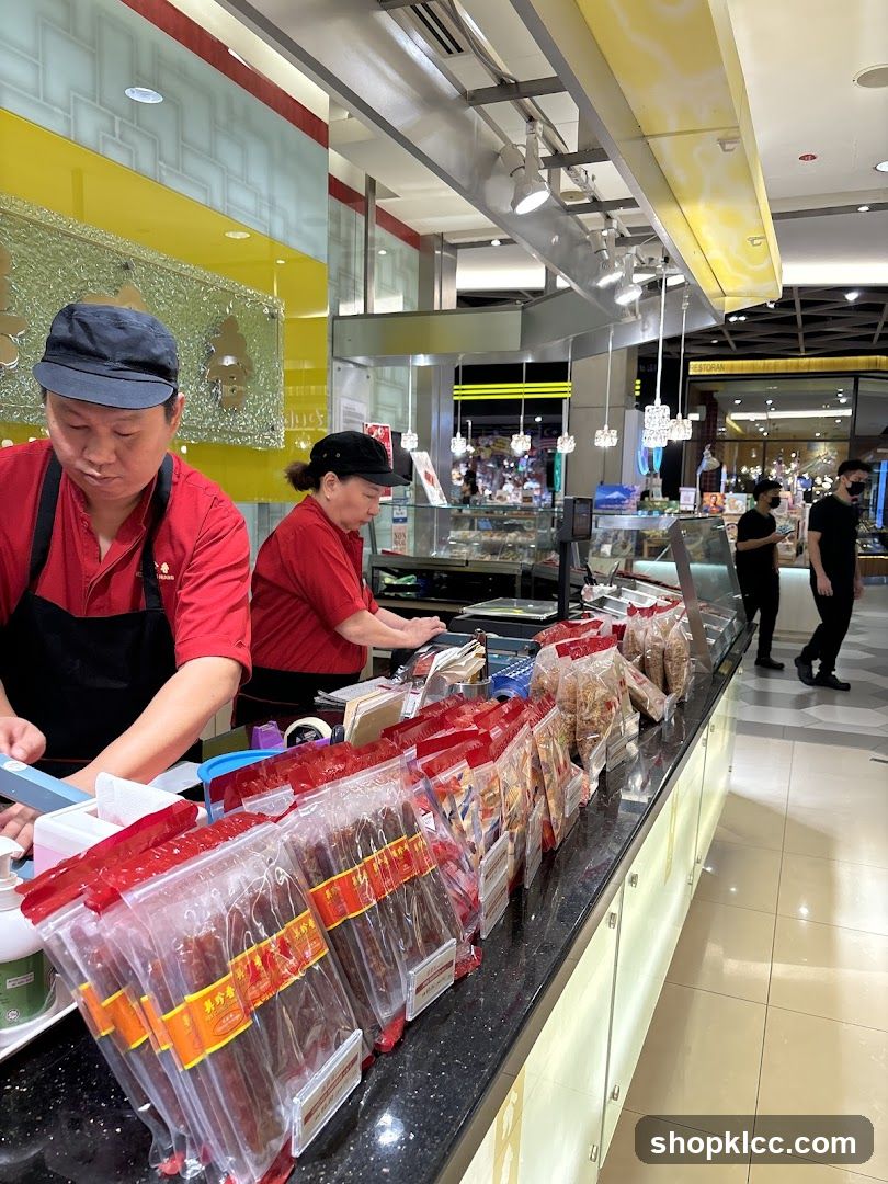 Food stall with packaged goods