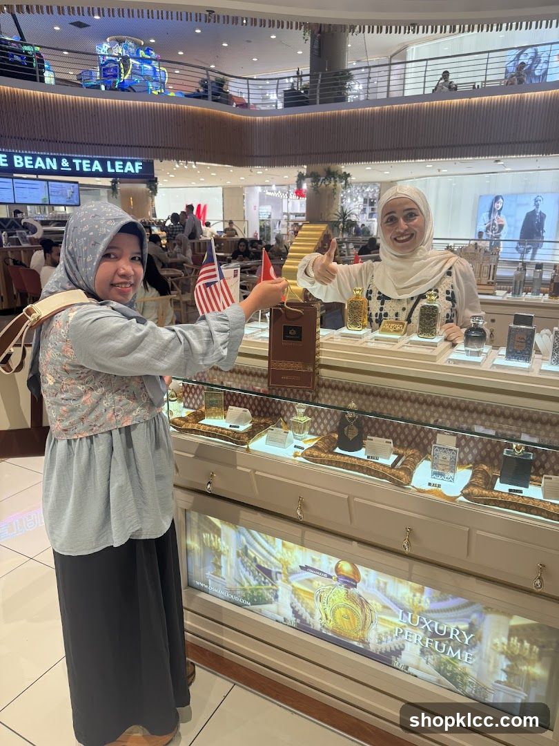 Shopping Mall Interior with Perfume Counter