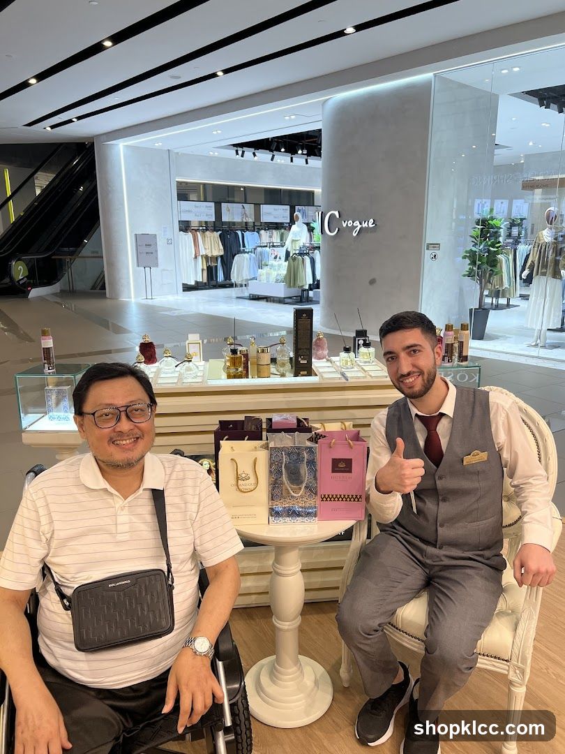 Shopping Mall Interior with Staff and Customer