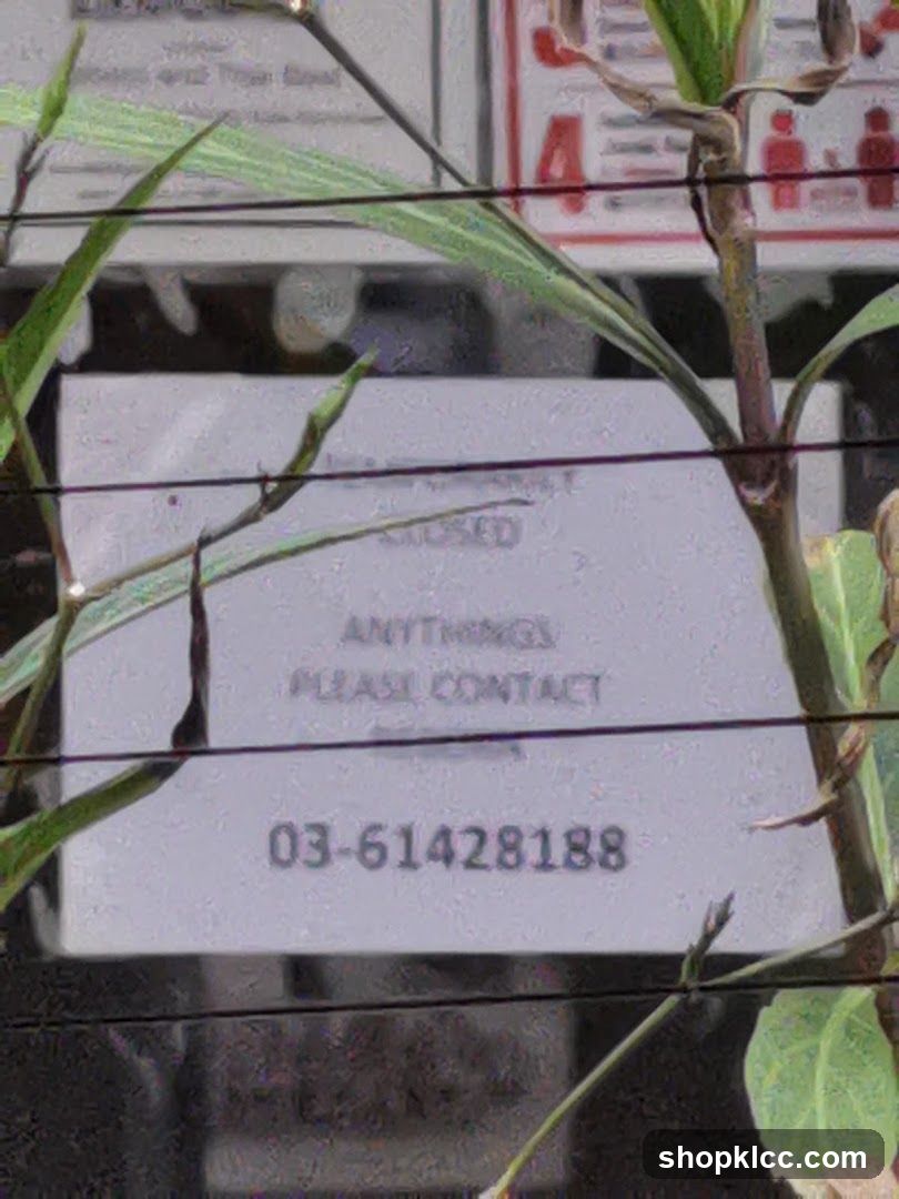 Closed Sign with Contact Info