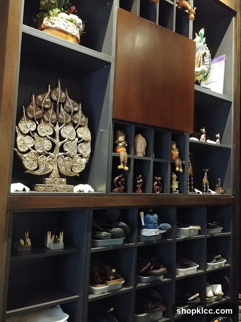 Decorative Shelves with Artifacts and Shoes