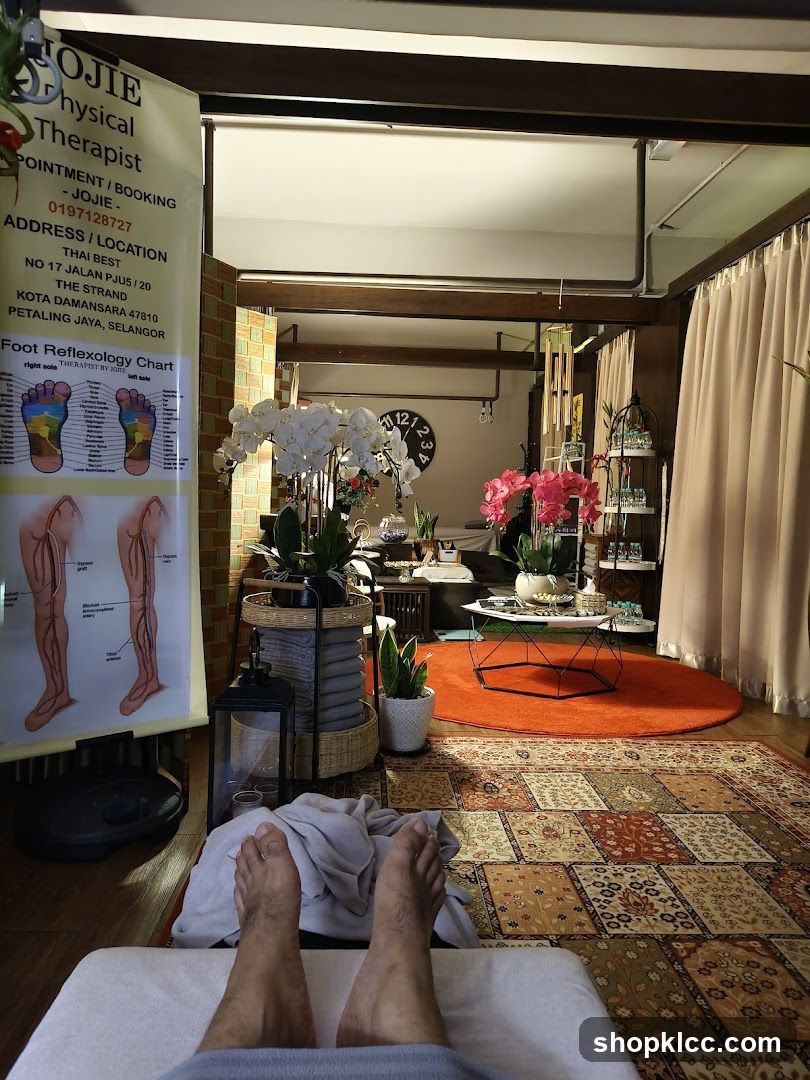 Interior of a Thai Massage and Reflexology Therapy Center