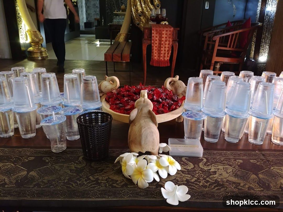 Beverage and Fruit Display