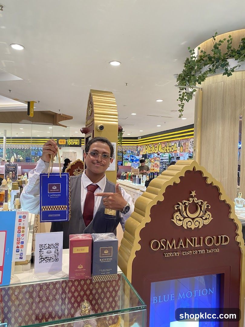 Perfume Shop Interior with Staff Displaying Products