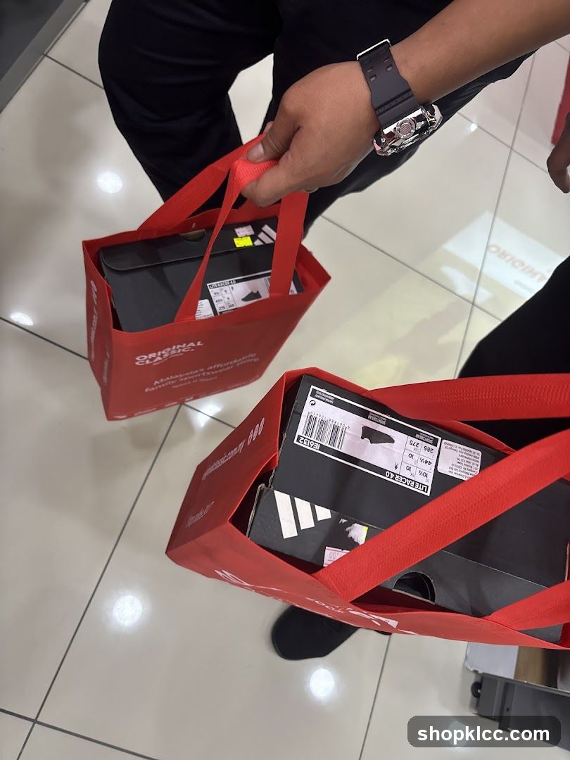 Shopping Bags with Shoe Boxes