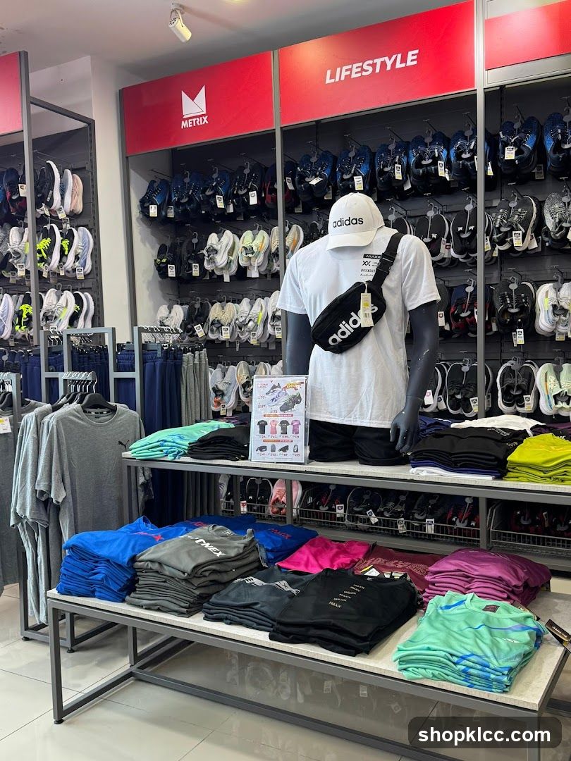 Athletic Apparel and Footwear Store Display