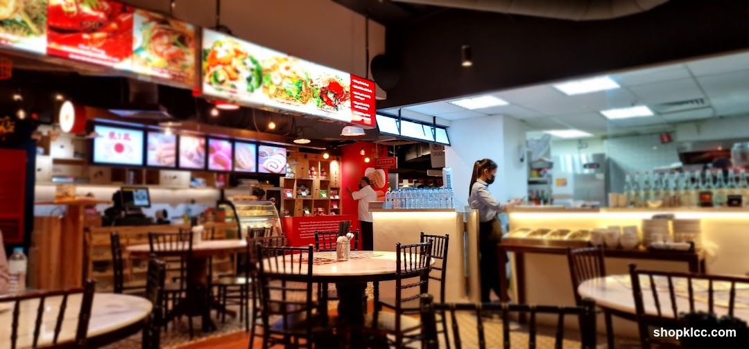 Restaurant Interior with Food Displays