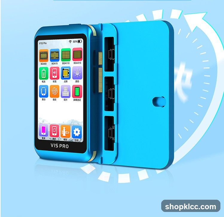 Blue Electronic Device with Multiple Ports