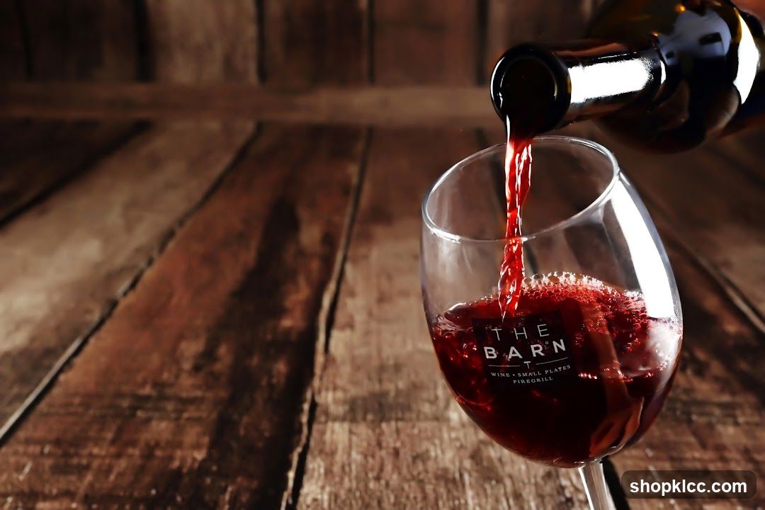 Red Wine Pouring into Glass