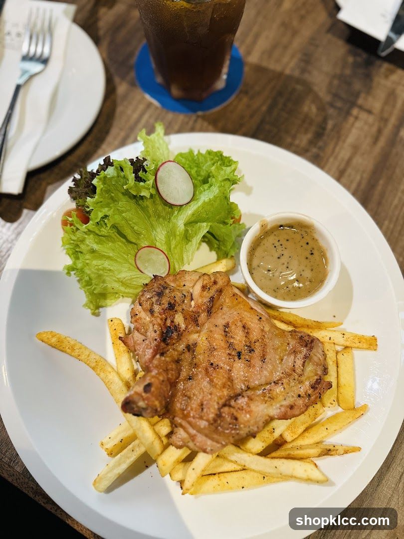 Grilled Chicken with Fries and Salad