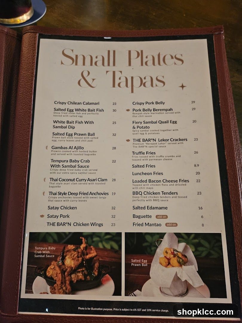 Small Plates & Tapas Menu