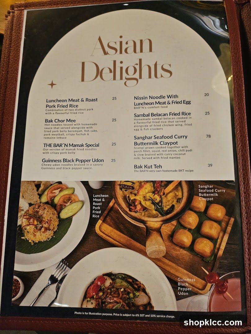 Asian Delights Menu