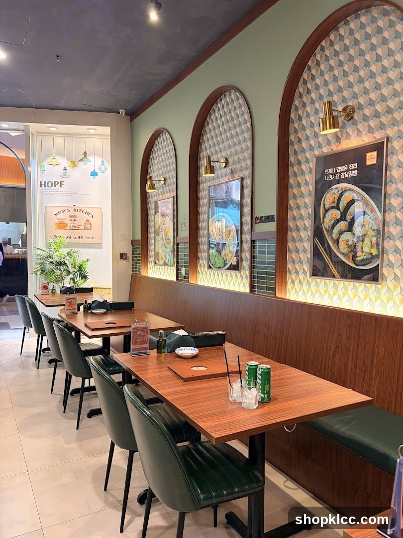 Restaurant Interior with Decorative Wall Art