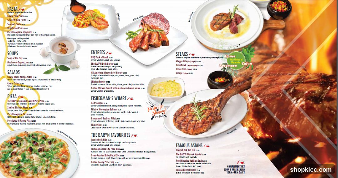 Restaurant Menu Spread