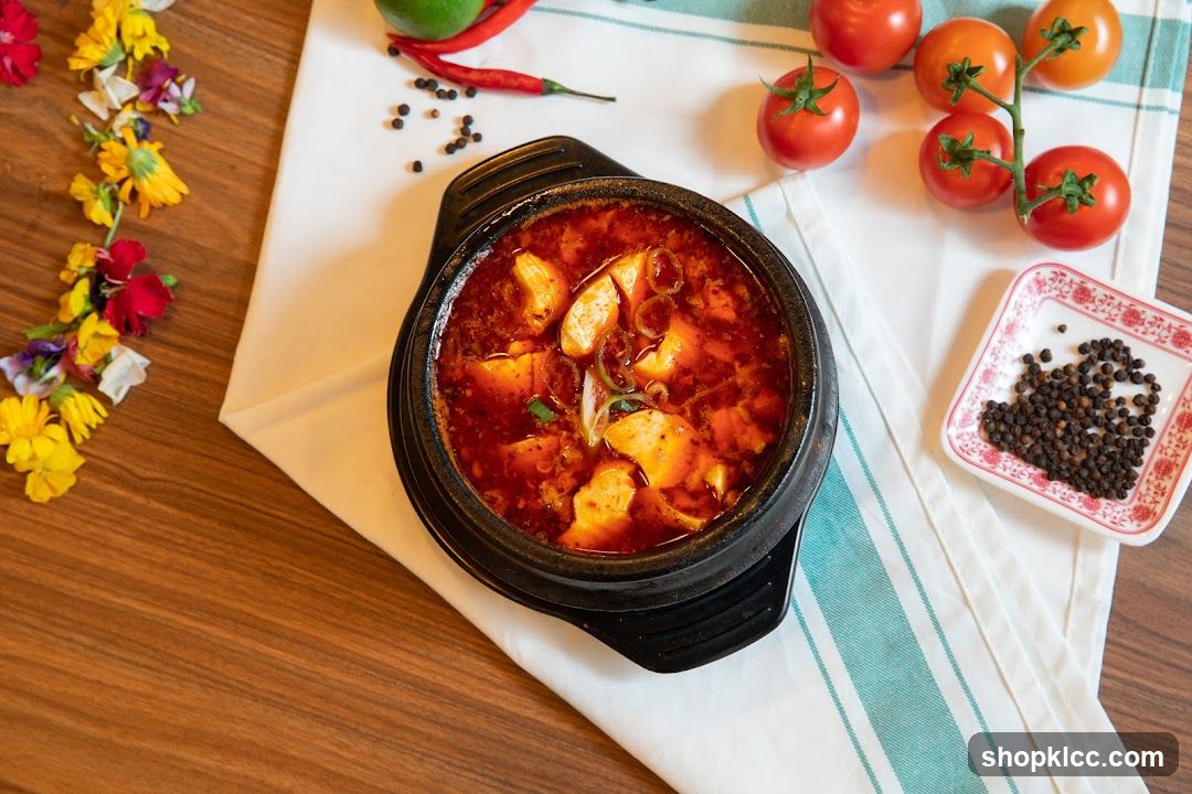 Spicy Korean Stew with Tomatoes and Peppers