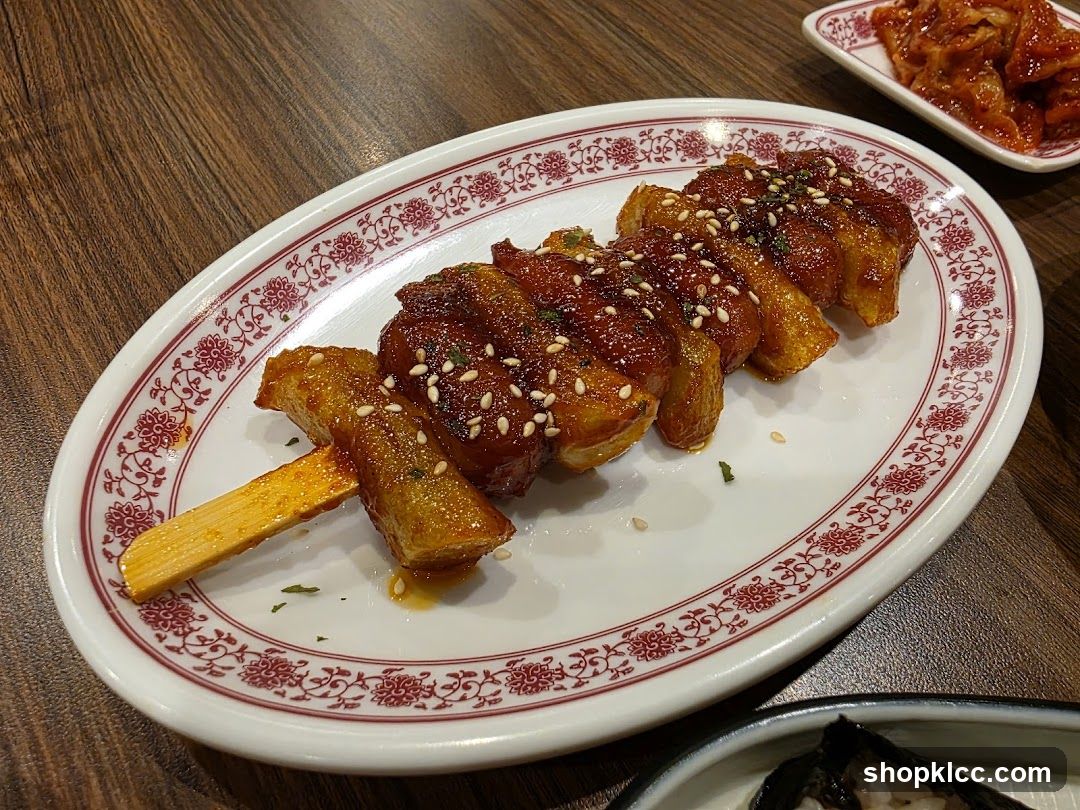 Glazed Pork Belly Skewers with Sesame Seeds