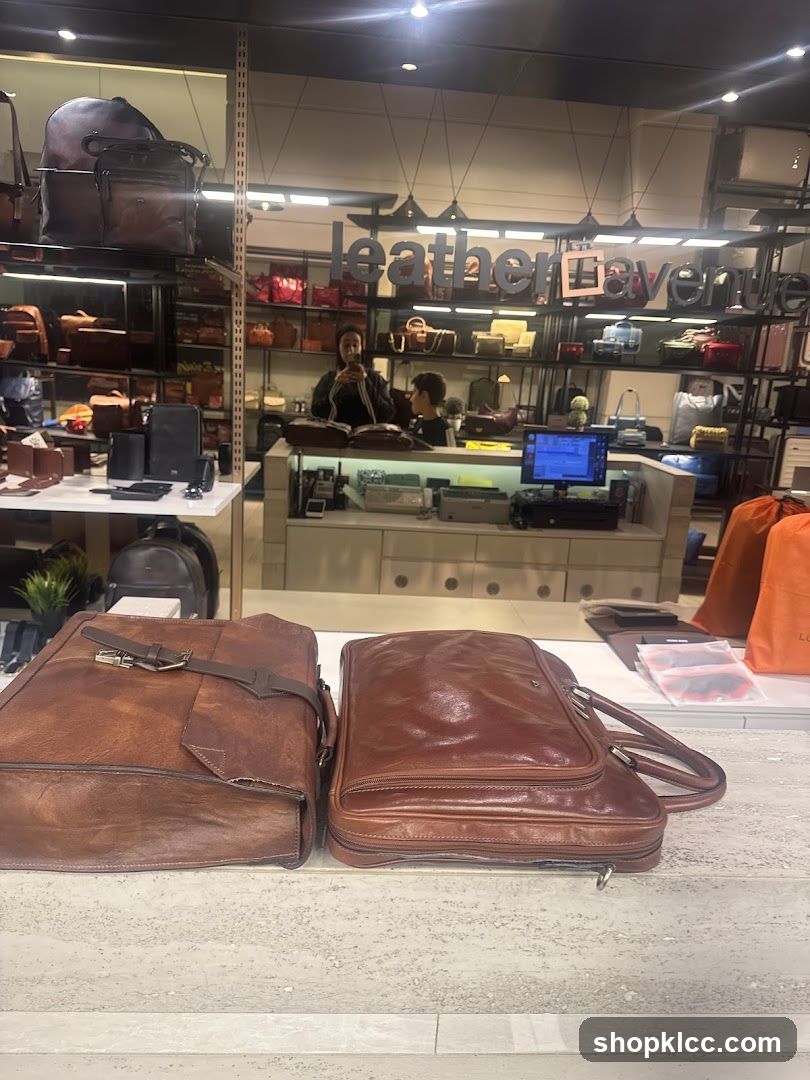 Leather Bags Display