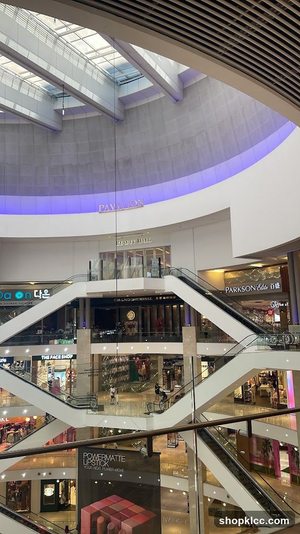 Interior of a multi-level shopping mall