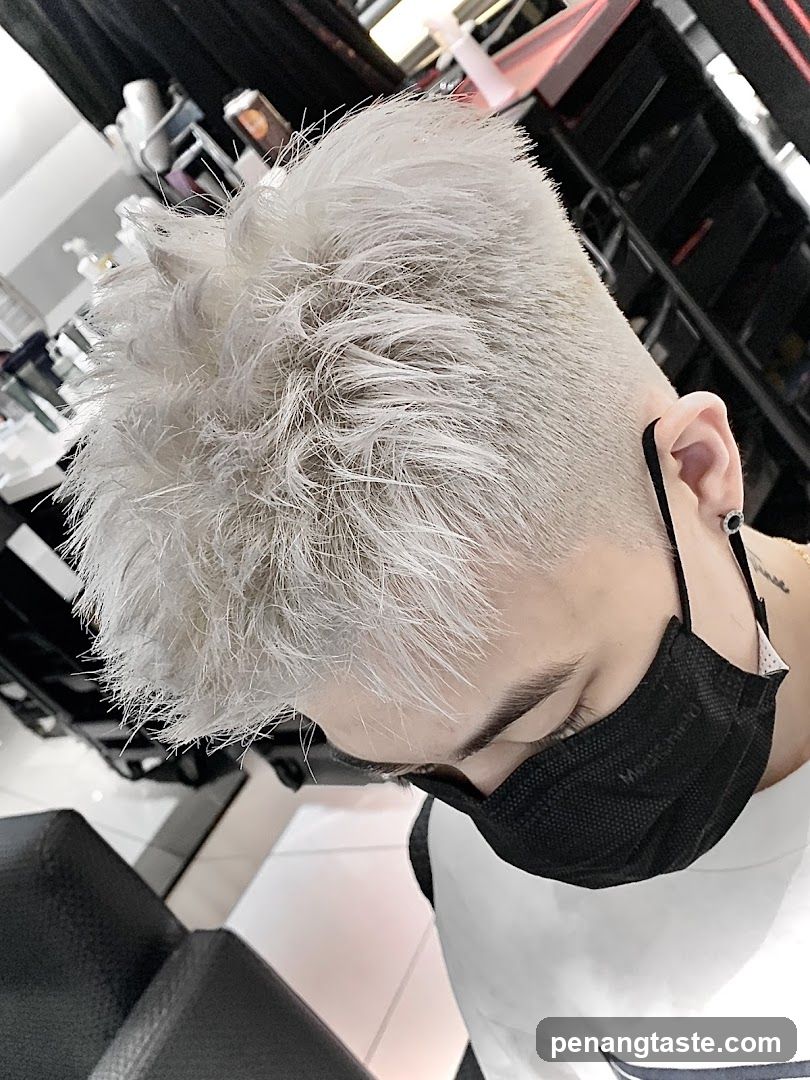 Man with bleached hair