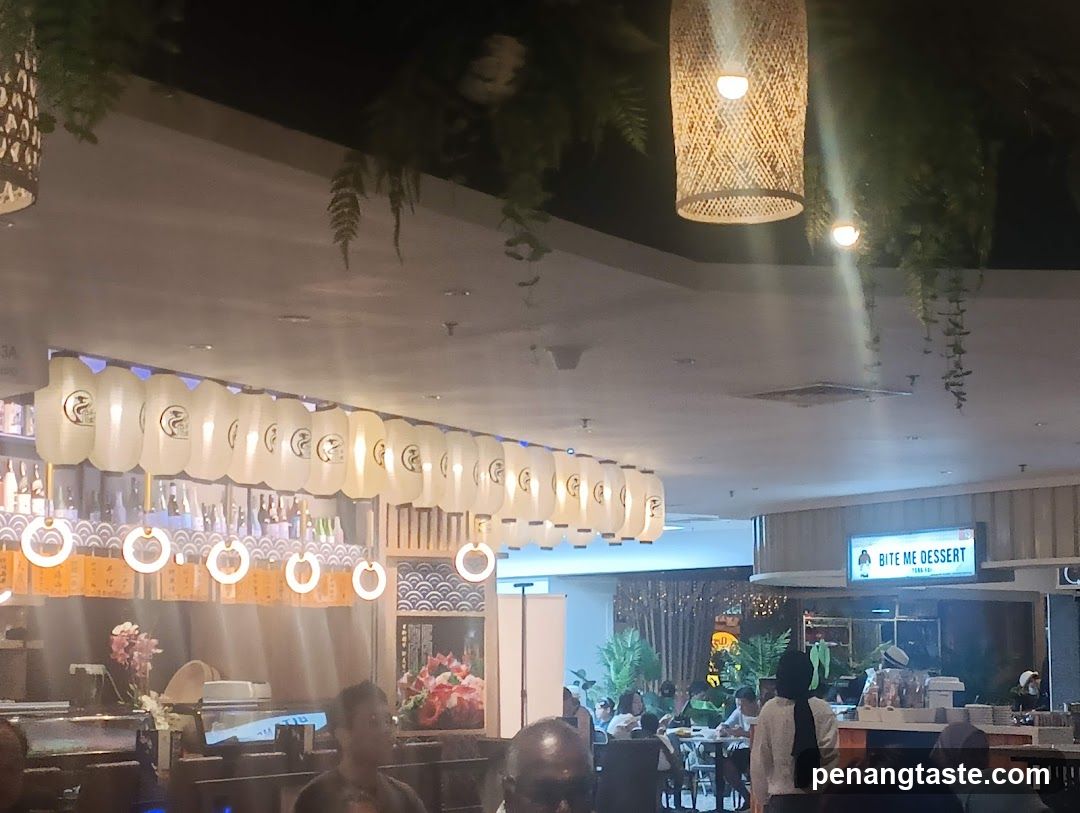 Restaurant Interior with Japanese Lanterns