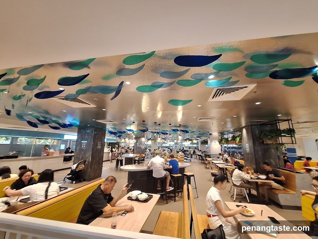 Busy restaurant interior with patrons dining
