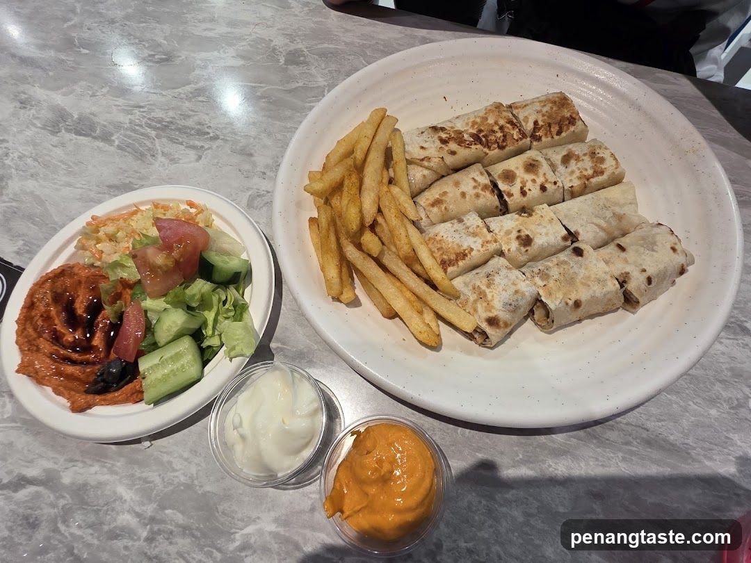 Shawarma Platter with Fries and Salad