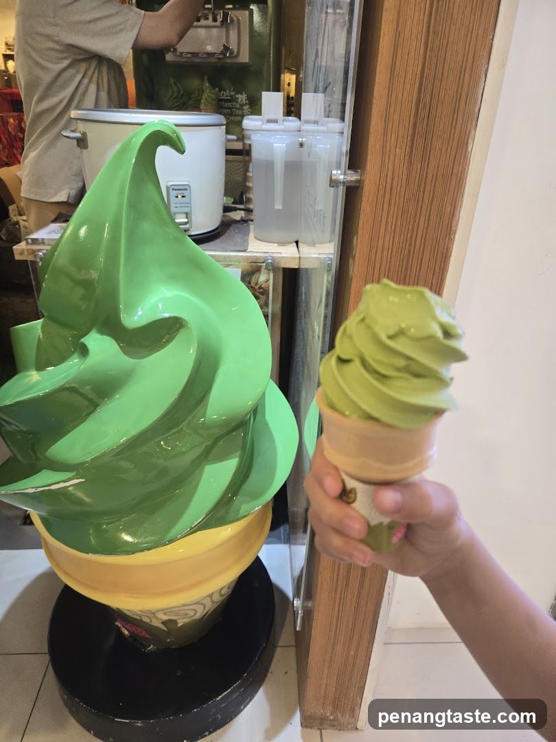 Matcha Ice Cream Display