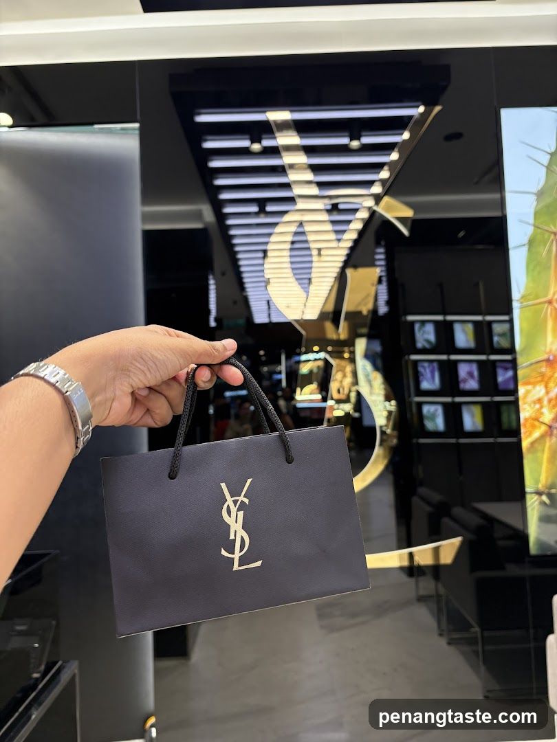 Shopping Bag with YSL Logo