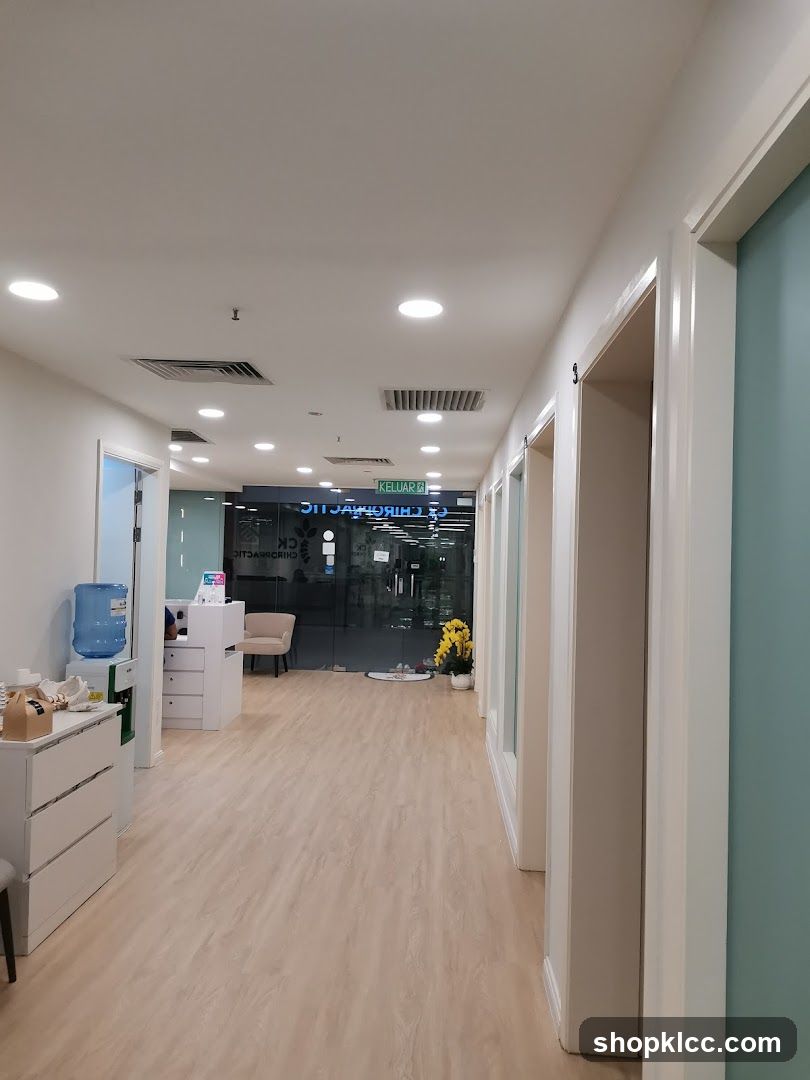 Interior hallway of a modern office or clinic