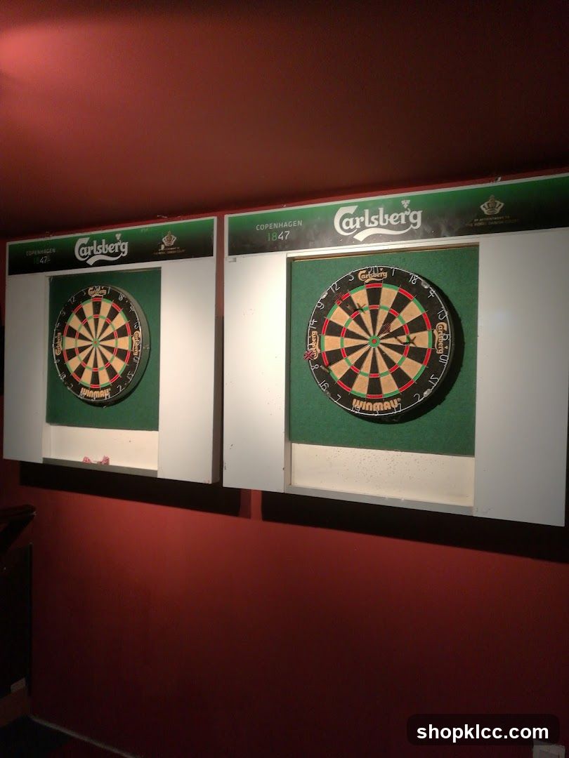 Dartboards with Carlsberg branding